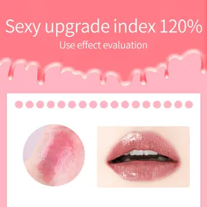 Romantic Bear crystal jelly lip gloss with shimmering color, moisturizing makeup detail.