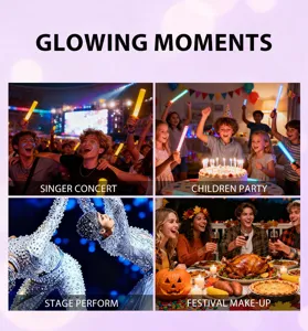 Body glitter stick and face sequins for festival stage makeup and party beauty looks.