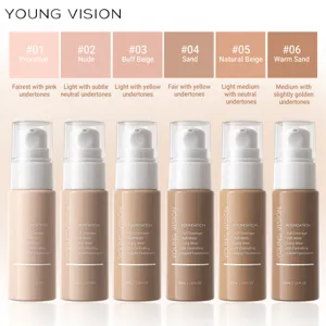 YOUNG VISION ματ υγρό μέικ απ 6 αποχρώσεις διάρκειας έλεγχος λιπαρότητας λεπτομέρειες.