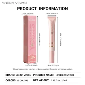 Lápiz de contorno y colorete líquido YOUNG VISION con aplicador de cojín, 10ml.