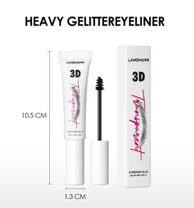 Langmanni 3D transparent eyebrow glue waterproof long lasting makeup shaping gel 15ml