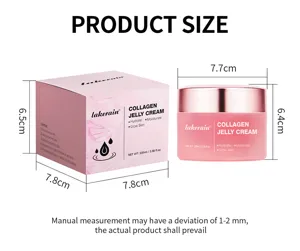Crème gélifiée au collagène Lakerain 100ml hydratante pour le visage avec détails de taille.