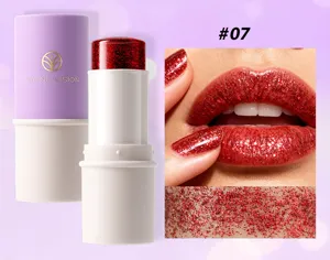 YOUNG VISION glitter makeup stick for face and body sparkling red shade 07 cosmetics