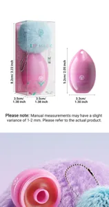 YOUNG VISION moisturizing lip mask with cute fluffy ball keychain portable design