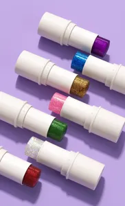 7-color body glitter stick set, colorful face and eye sparkle for stage makeup and cosmetics.