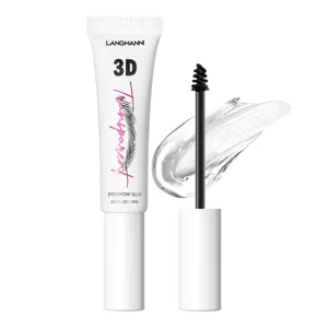 Langmanni Transparent Eyebrow Styling Gel Waterproof Long Lasting Natural Wild Eyebrow Fixing Soap Makeup Cosmetics
