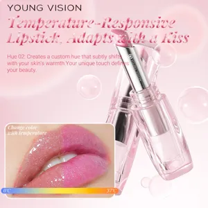 YOUNG VISION temperature-responsive lipstick, hue 02, moisturizing and color-shifting lip balm.