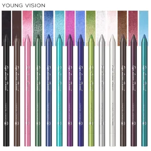 YOUNG VISION 14-Color Waterproof Pearl Eyeliner Pencil Set Long-Lasting Multi-Use Eye Makeup