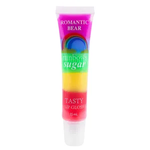 Romantic Bear rainbow clear lip gloss 15ml moisturizing liquid lipstick glossy cosmetic