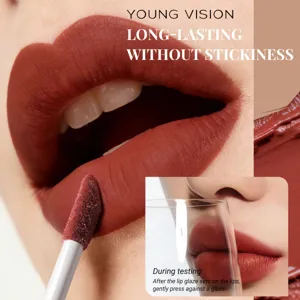 YOUNG VISION set rossetto liquido opaco vellutato lunga durata no transfer per trucco.