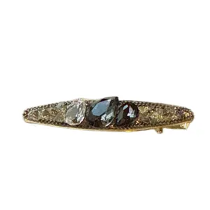 Fermaglio per capelli becco d'anatra con strass stile coreano forcina cristallo lucida.