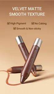 YOUNG VISION 2-piece velvet matte lipstick pen set, smooth texture, high pigment, non-sticky.