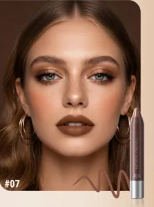 Mattes Lippenstiftstift schokoladenbraun langanhaltend wasserdicht Lippen-Make-up.