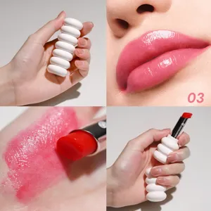 YOUNG VISION Brillo de Labios Hidratante de Larga Duración Lápiz Labial Brillante Tubo Espiral Blanco Maquillaje de Labios Líquido Regalo