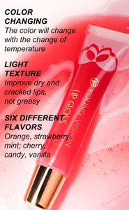 Young Vision Color Changing Lip Gloss Moisturizing Hydrating Tinted Lip Oil Gloss 6ml