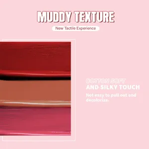 Velvet lip gloss swatch detail showing smooth texture and rich color payoff for makeup.