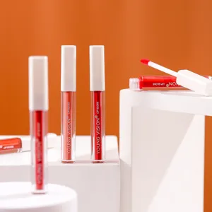 YOUNG VISION velvet liquid lip gloss set detail view, moisturizing long lasting formula.