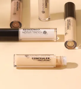 Λεπτομερής όψη σωληναρίων υγρού concealer Young Vision, μακράς διαρκείας ματ μακιγιάζ.