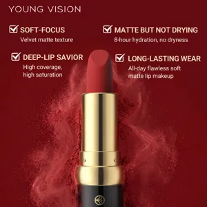 YOUNG VISION labial mate terciopelo, larga duración cobertura hidratante maquillaje.