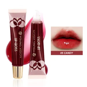 Young Vision glass mirror lip oil and gloss with 05 candy shade for glossy lips shiny makeup.