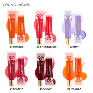 YOUNG VISION Clear Mirror Lip Gloss Moisturizing Hydrating Fruit Tinted Lip Oil Makeup Set