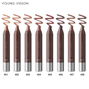 Young Vision matt Lippenstift Stift Set 8 Farben braune Nuancen wasserfester Make-up