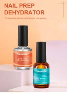 Lakerain set detail de deshydrateur et primer pour ongles, soins professionnels de manucure.