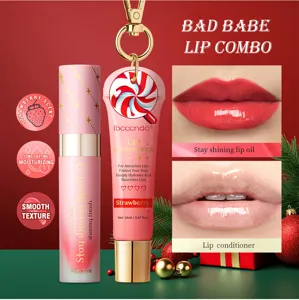 ibcccndc erdbeere lippen set mit lipoel und lippenpflege, feuchtigkeitsspendendes make-up.