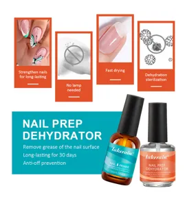 Lakerain ensemble de déshydrateur et primer pour ongles, formule pro sans acide longue tenue.