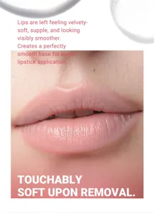 Lipmakeup remover gel en gladmakend lipverzorgingsdetail met prachtige zachte lippen.
