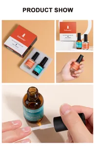 Lakerain set déshydratant et primer pour ongles 15ml base coat vernis gel professionnel.