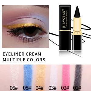 Julystar crayon eyeliner crème coloré imperméable, maquillage des yeux gel lisse durable.