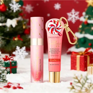 ibcccndc Weihnachts Lippenöl Set, feuchtigkeitsspendender Glanzbalsam für schöne Lippen.