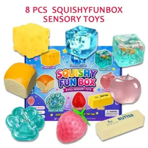 8pz squishy juguete sensorial caja misteriosa descompresión suave lindo alivio estrés niños