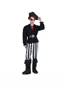 Costume de pirate pour homme halloween déguisement cosplay spectacle de scène chic.