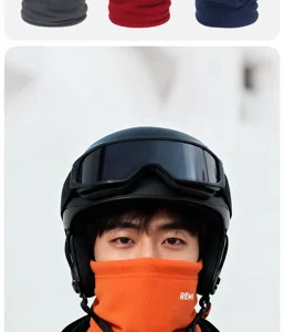Winter thermal fleece neck gaiter windproof face mask for cycling skiing outdoor sports