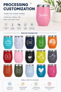 Bicchiere termico in acciaio inossidabile 12oz tazza a uovo personalizzato di qualita