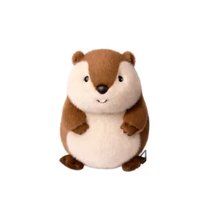 Mignon petit jouet en peluche marron douce poupée animale oreiller douillet pour filles