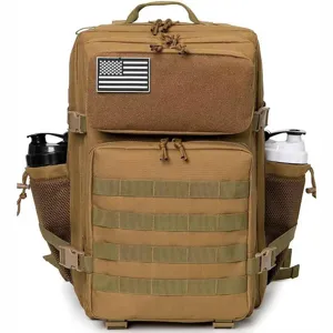 Zaino tattico impermeabile da 45L per esterni con fettuccia MOLLE e tasche per escursionismo.