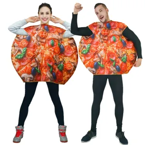 Costume De Pizza Amusant Pour Adultes Halloween Fête Cosplay Nourriture Spectacle De Scène Tenue Unisexe Rembourré Mousse Ensemble