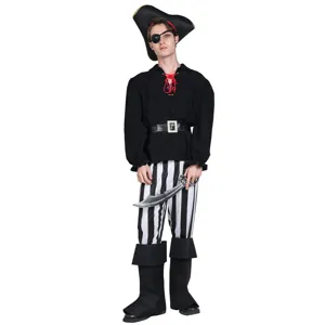 Costume de pirate pour homme Halloween adulte capitaine des Caraibes cosplay ensemble set