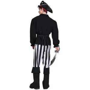 Costume de capitaine pirate pour homme adulte Halloween cosplay spectacle arrière vue