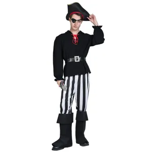 Déguisement de capitaine pirate pour homme adulte ensemble cosplay pour fête halloween.