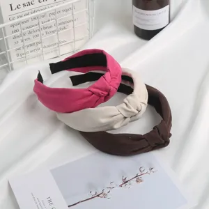 Suede knotted headband simple wide hair hoop elegant fashion hair accessories for women.