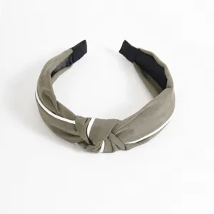 Korean style fabric cross knotted headband contrast color wide hair hoop washing accessory