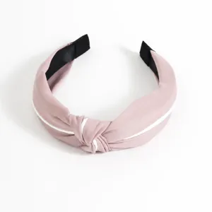 Korean fabric cross knotted headband wide pink hair hoop for women hair accessories
