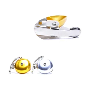 Detailed view of aluminum alloy bicycle bell mountain bike loud handlebar ring cycling accessory