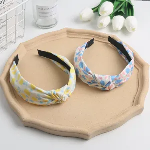 Sweet floral knotted headband hair hoop casual daily hair accessories for women girls