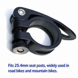 Collier de tige de selle de vélo noir diamètre de trou de 28.6mm attache rapide pièce