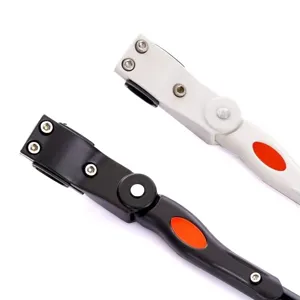 Cavalletto laterale per bici in lega di alluminio regolabile per mountain bike nero bianco